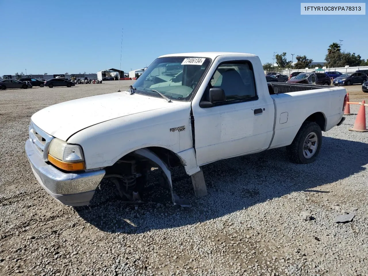 2000 Ford Ranger VIN: 1FTYR10C8YPA78313 Lot: 77406134