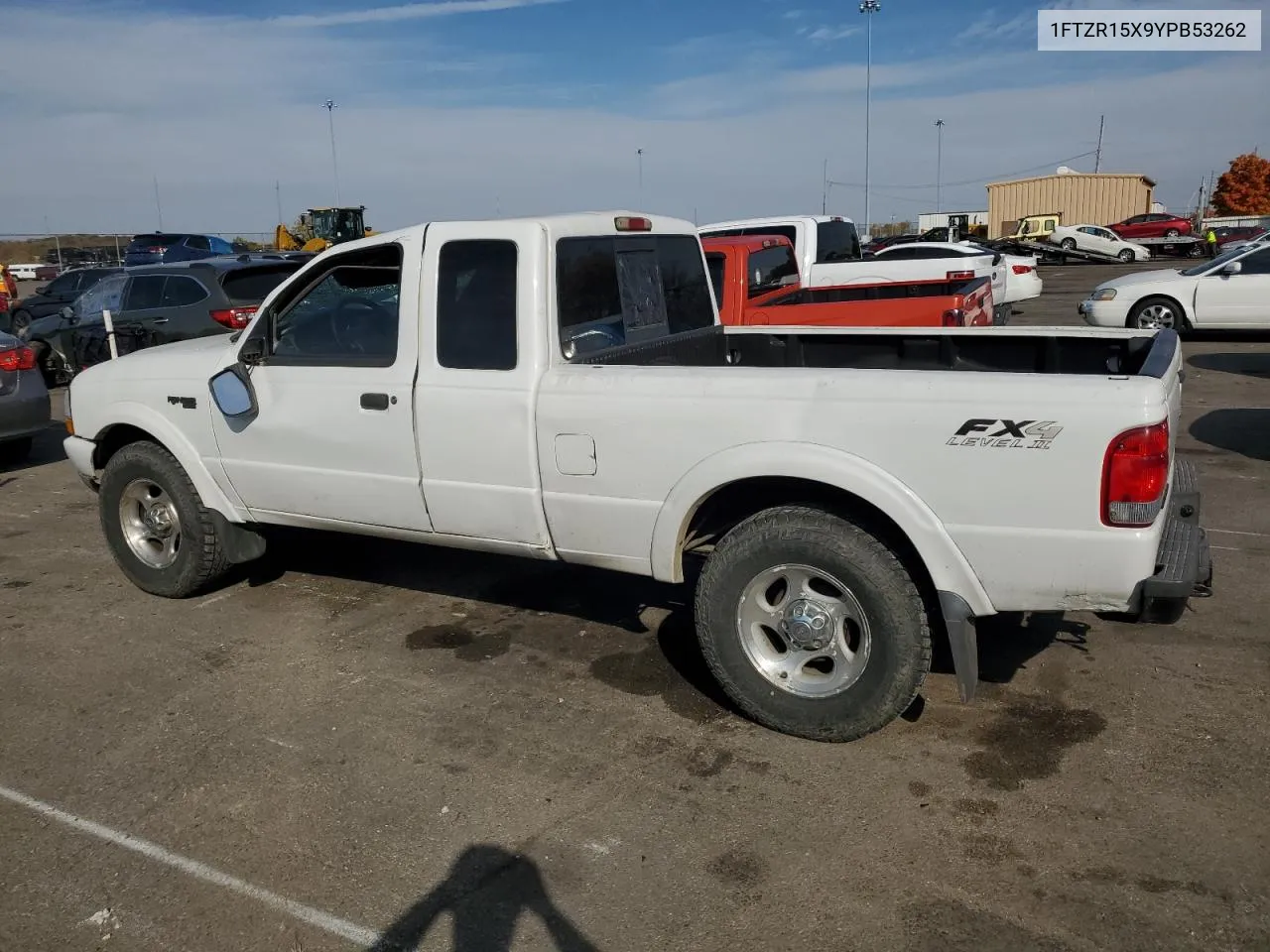 2000 Ford Ranger Super Cab VIN: 1FTZR15X9YPB53262 Lot: 77839444