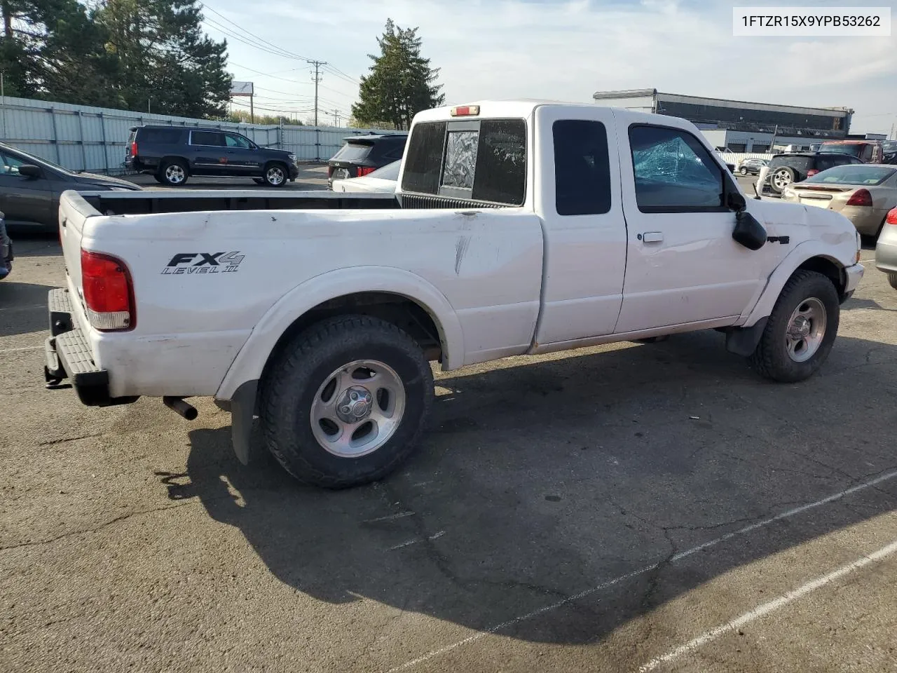 2000 Ford Ranger Super Cab VIN: 1FTZR15X9YPB53262 Lot: 77839444