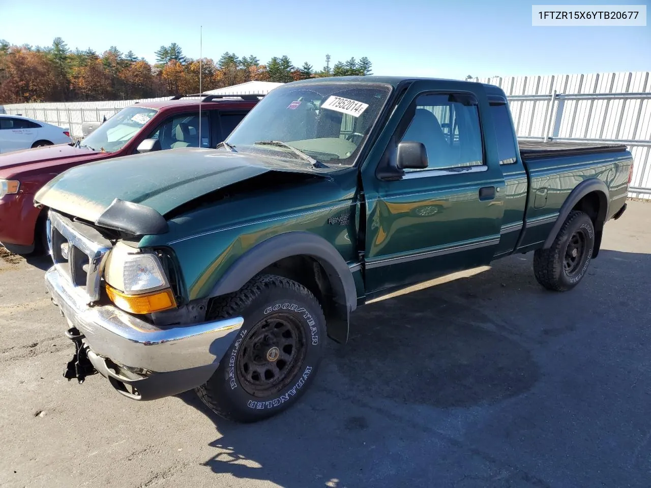 2000 Ford Ranger Super Cab VIN: 1FTZR15X6YTB20677 Lot: 77952014