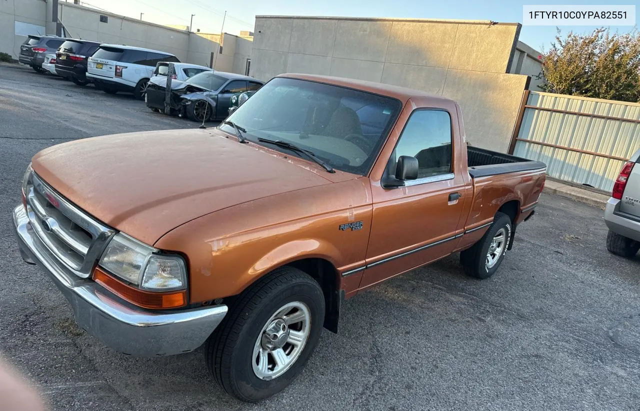 2000 Ford Ranger VIN: 1FTYR10C0YPA82551 Lot: 78285674