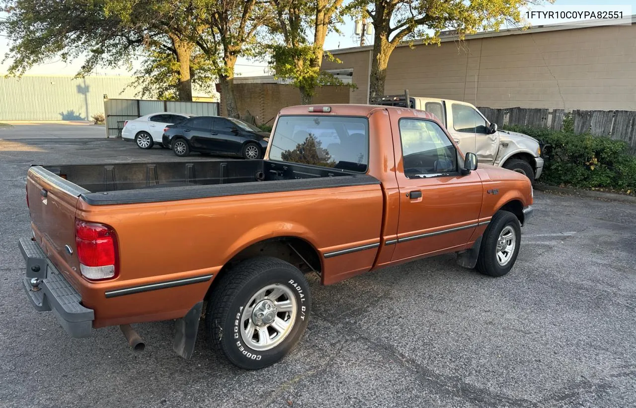 2000 Ford Ranger VIN: 1FTYR10C0YPA82551 Lot: 78285674