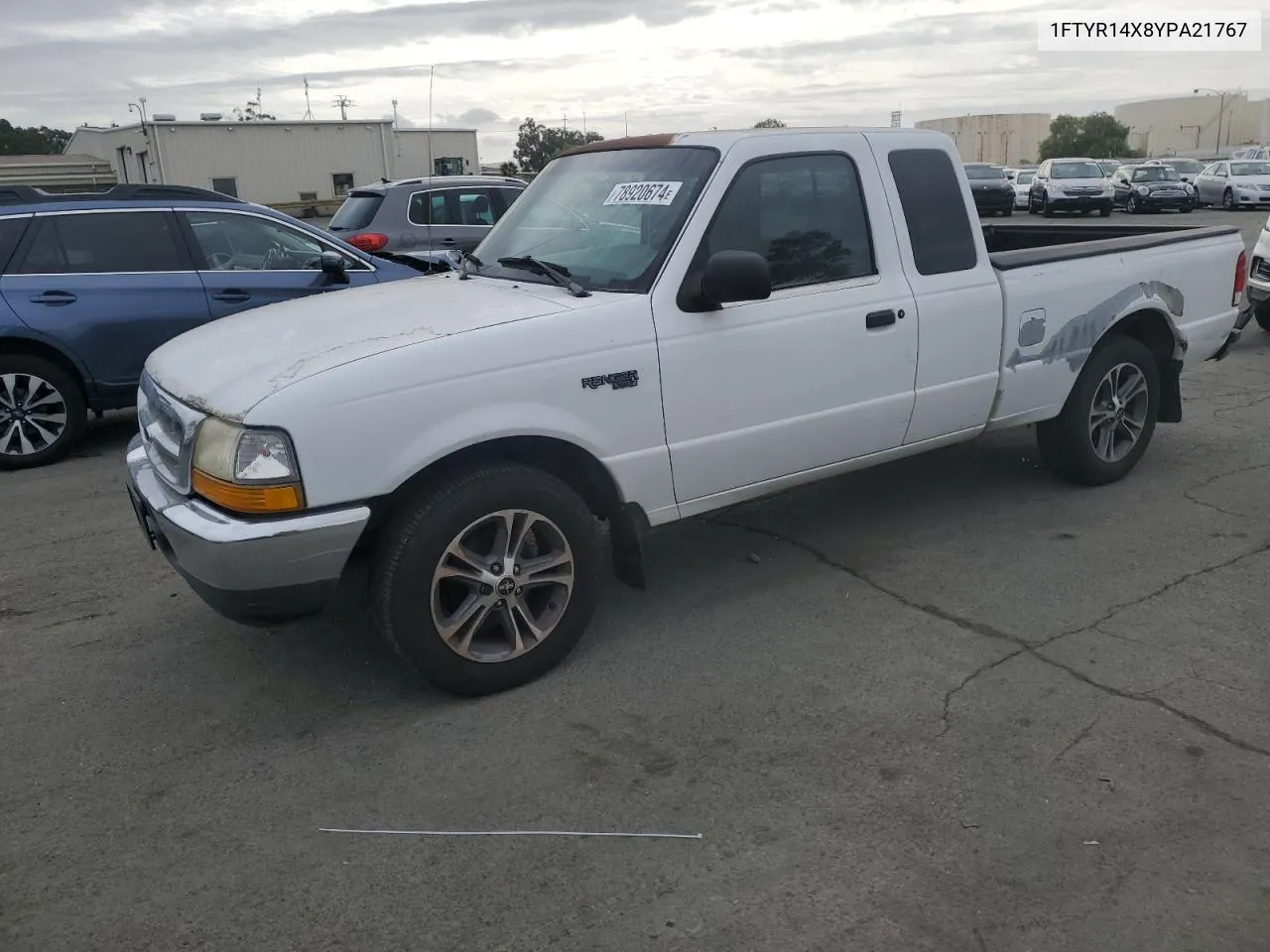 2000 Ford Ranger Super Cab VIN: 1FTYR14X8YPA21767 Lot: 78920674