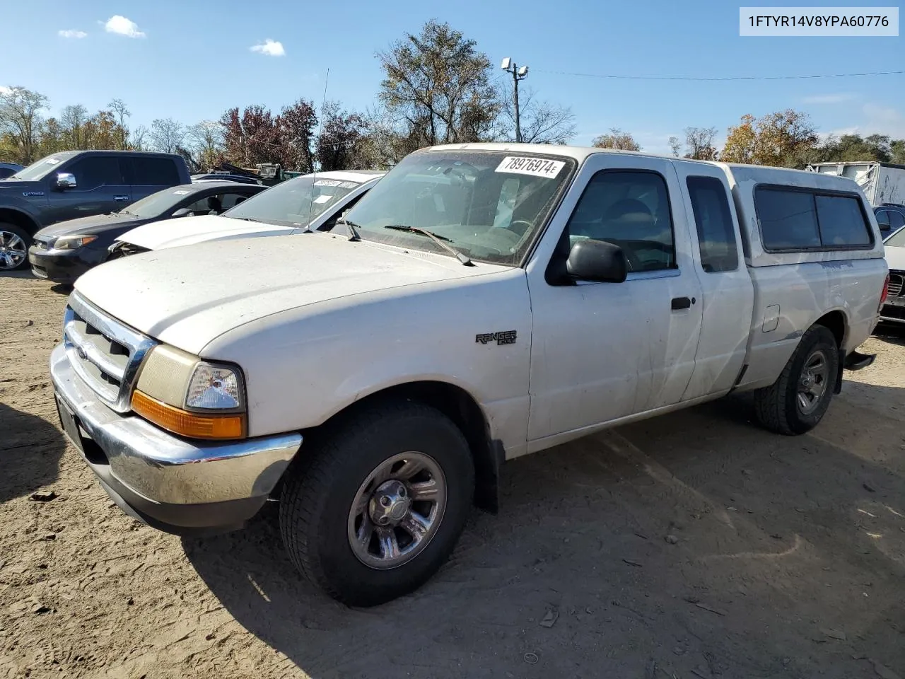 2000 Ford Ranger Super Cab VIN: 1FTYR14V8YPA60776 Lot: 78976974