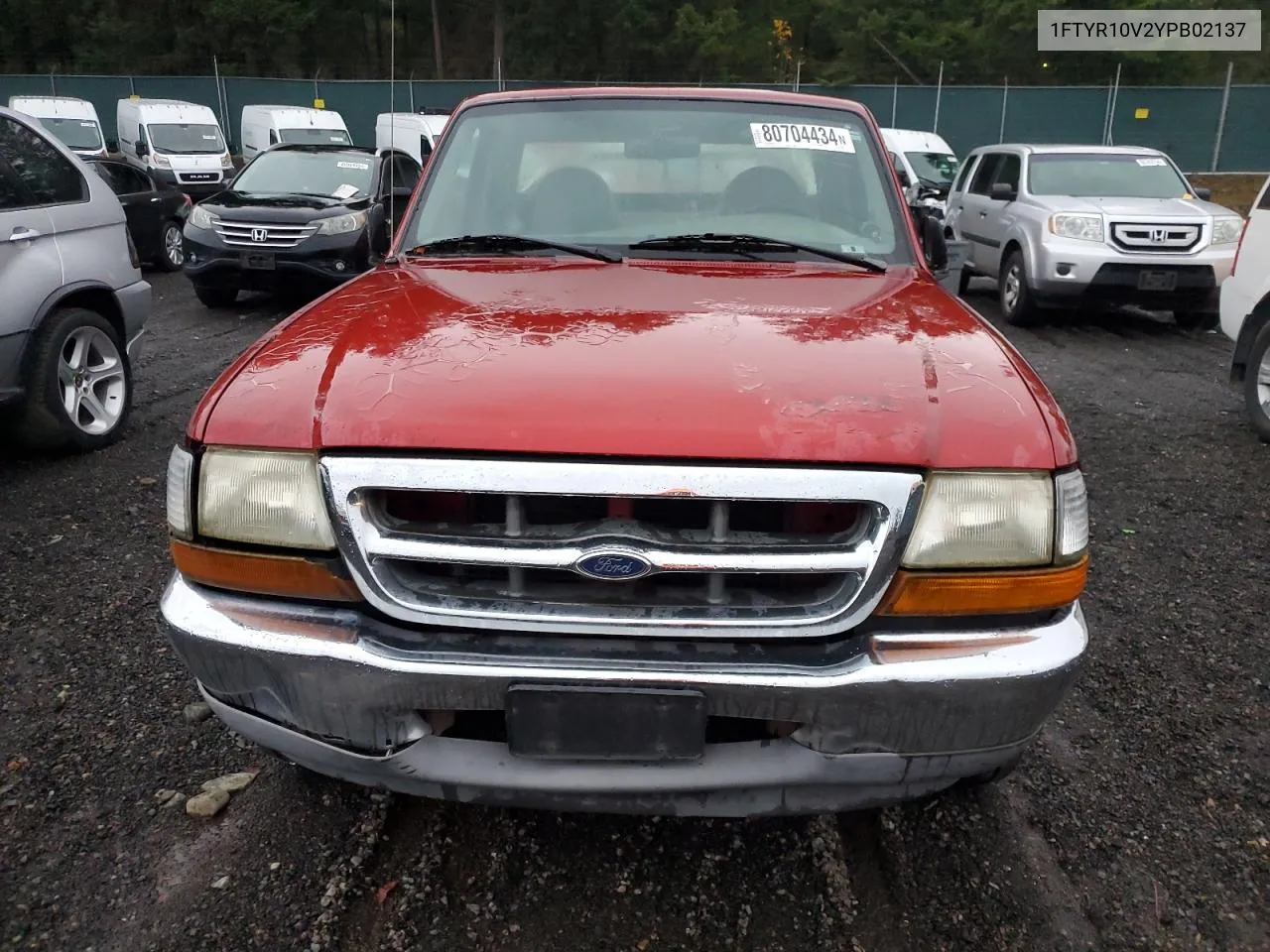 2000 Ford Ranger VIN: 1FTYR10V2YPB02137 Lot: 80704434