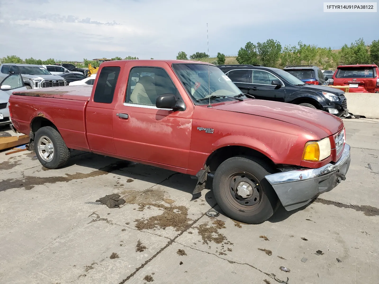 2001 Ford Ranger Super Cab VIN: 1FTYR14U91PA38122 Lot: 63665374