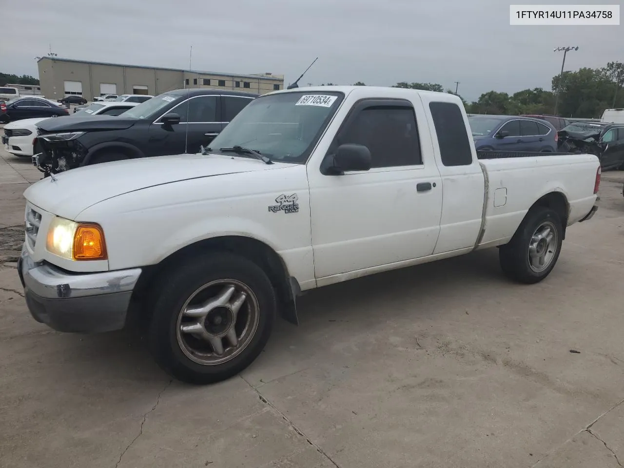 2001 Ford Ranger Super Cab VIN: 1FTYR14U11PA34758 Lot: 69710534