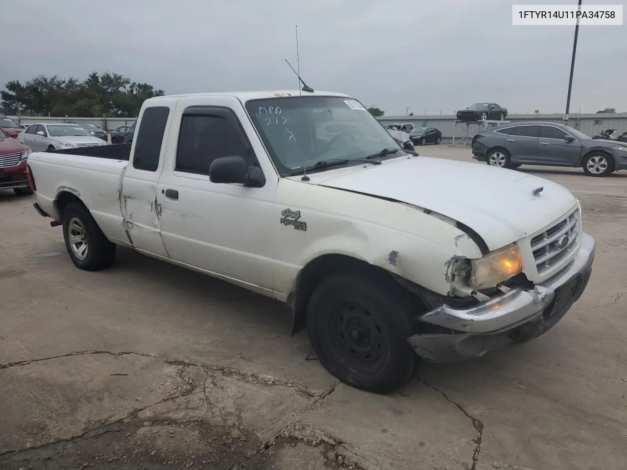 2001 Ford Ranger Super Cab VIN: 1FTYR14U11PA34758 Lot: 69710534