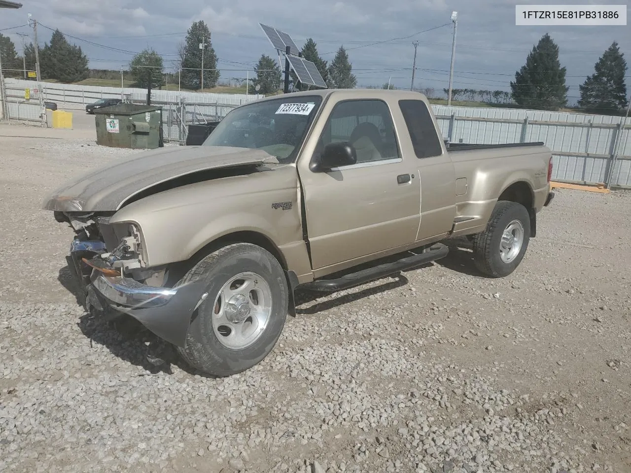 2001 Ford Ranger Super Cab VIN: 1FTZR15E81PB31886 Lot: 72377934