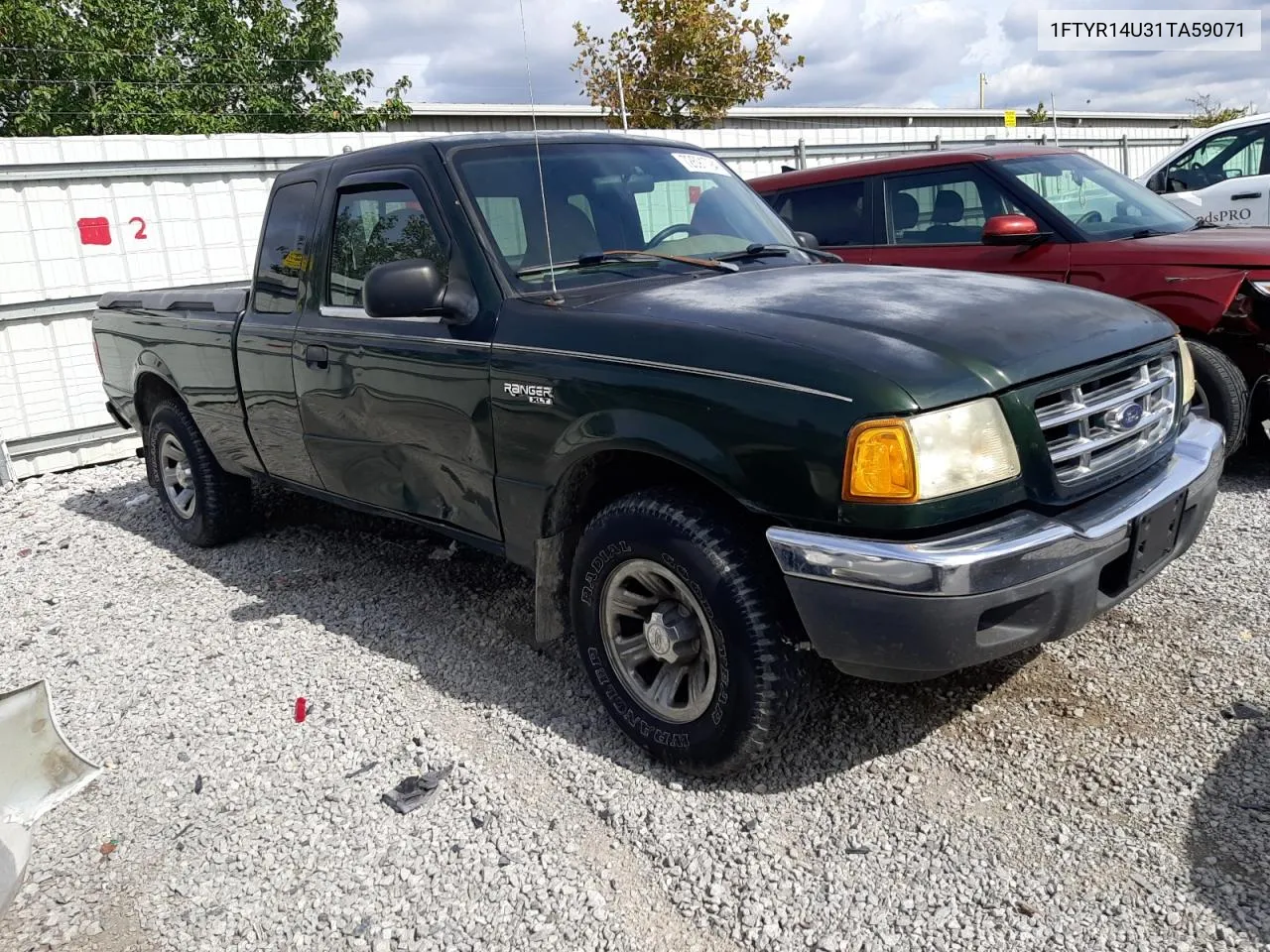 2001 Ford Ranger Super Cab VIN: 1FTYR14U31TA59071 Lot: 72691794