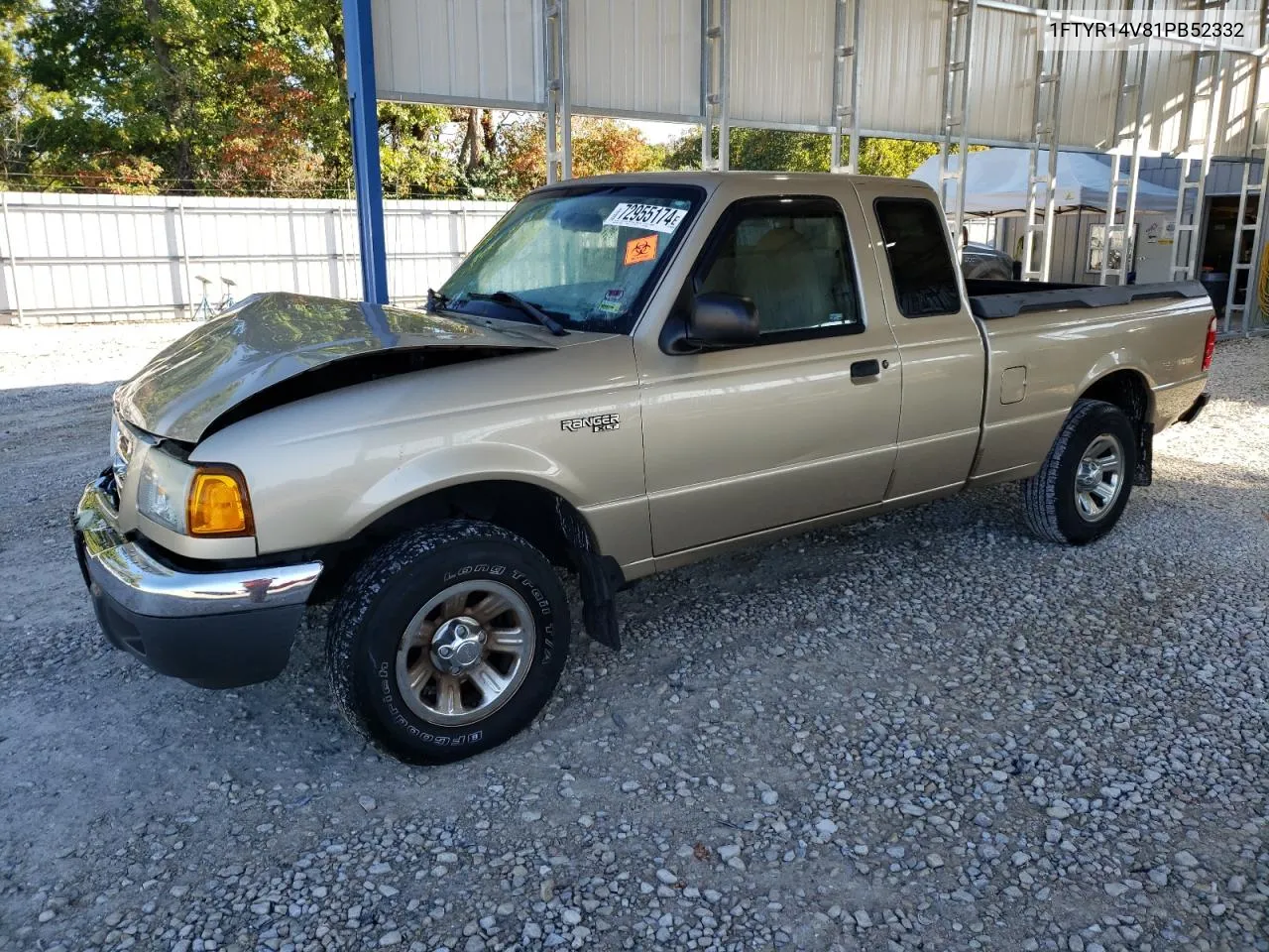 2001 Ford Ranger Super Cab VIN: 1FTYR14V81PB52332 Lot: 72955174