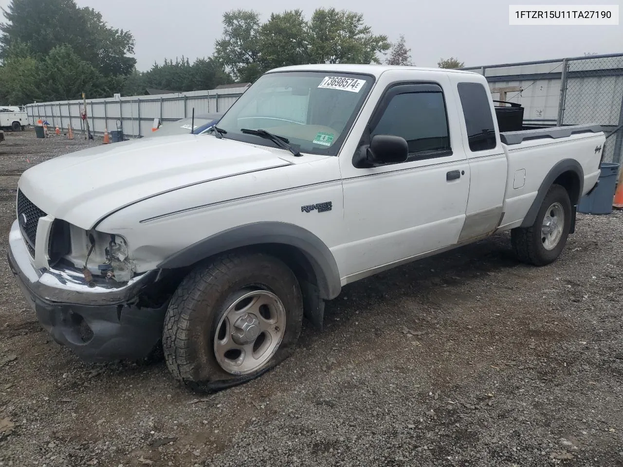 2001 Ford Ranger Super Cab VIN: 1FTZR15U11TA27190 Lot: 73698574