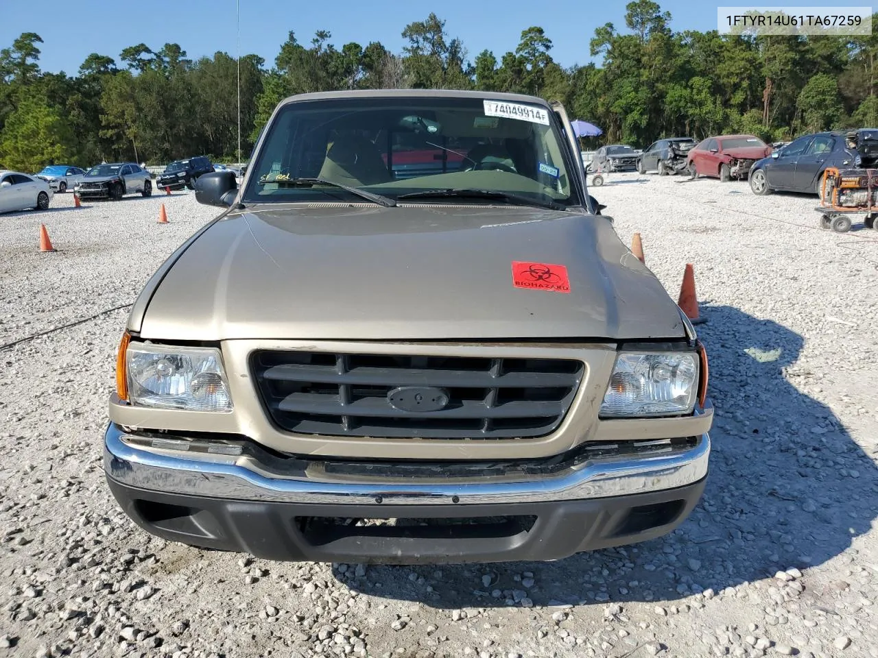 2001 Ford Ranger Super Cab VIN: 1FTYR14U61TA67259 Lot: 74049914