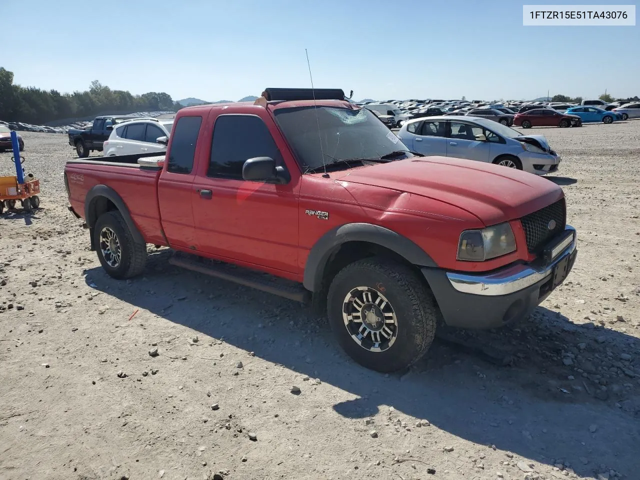 2001 Ford Ranger Super Cab VIN: 1FTZR15E51TA43076 Lot: 74200604