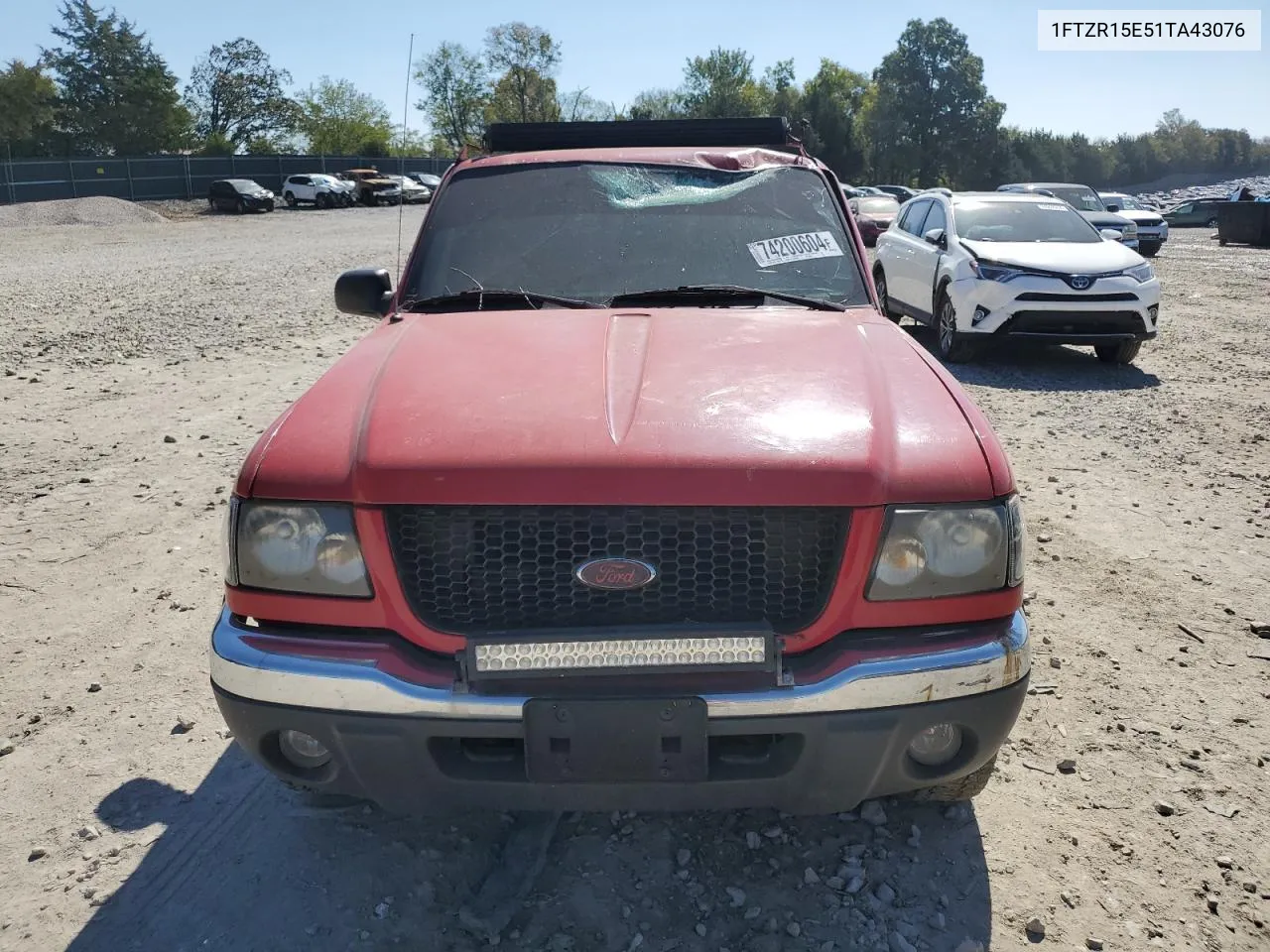 2001 Ford Ranger Super Cab VIN: 1FTZR15E51TA43076 Lot: 74200604