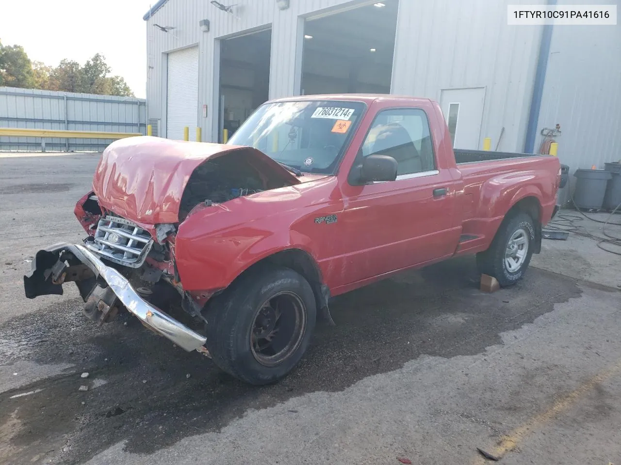 2001 Ford Ranger VIN: 1FTYR10C91PA41616 Lot: 76031214