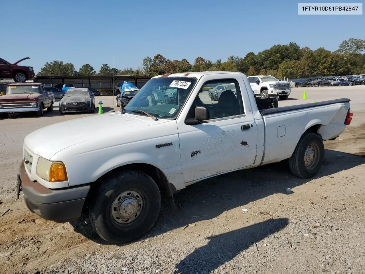 2001 Ford Ranger VIN: 1FTYR10D61PB42847 Lot: 77931884