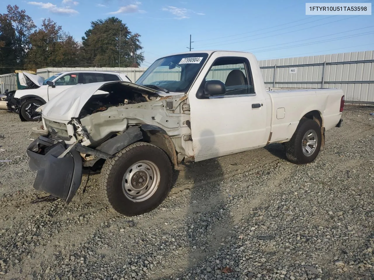 2001 Ford Ranger VIN: 1FTYR10U51TA53598 Lot: 77990904