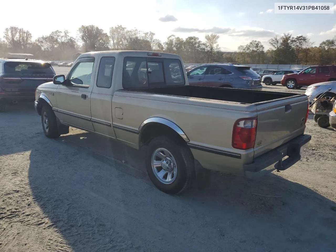 2001 Ford Ranger Super Cab VIN: 1FTYR14V31PB41058 Lot: 78063934