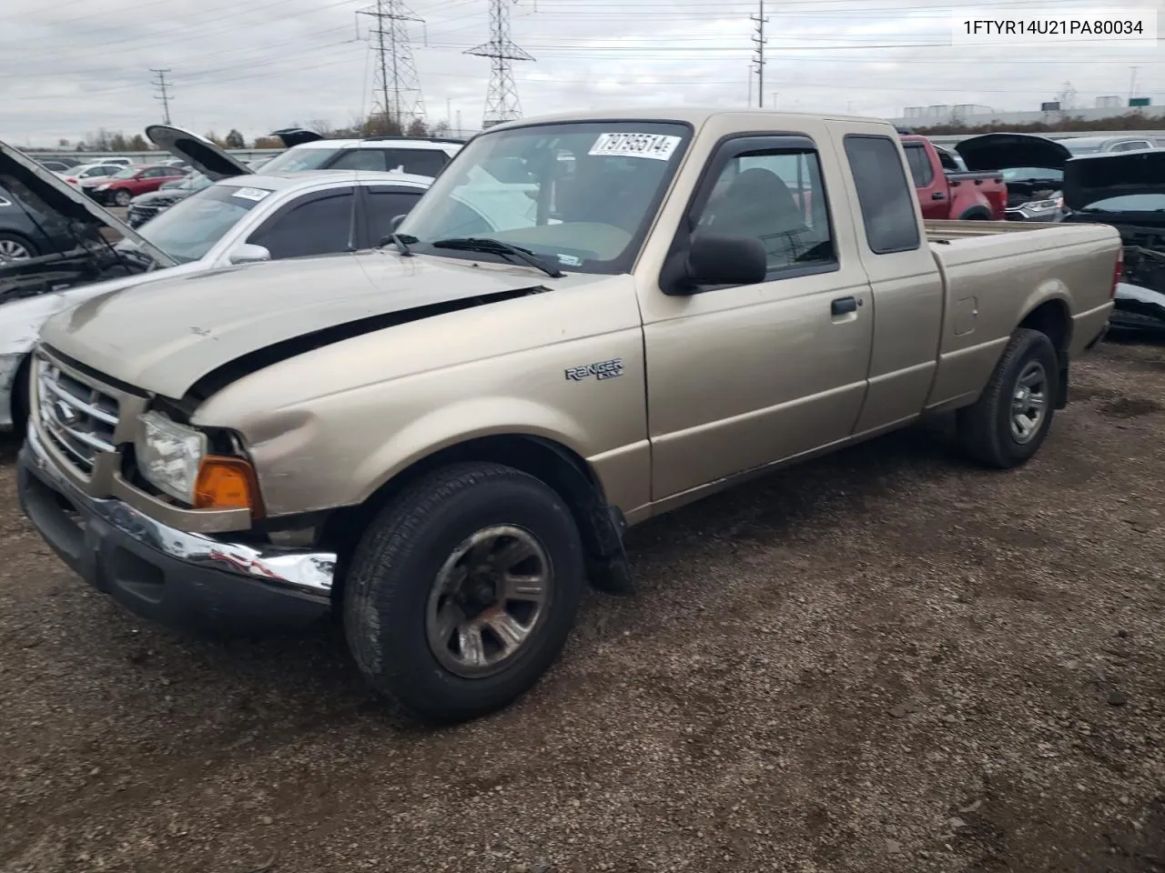 2001 Ford Ranger Super Cab VIN: 1FTYR14U21PA80034 Lot: 79795514