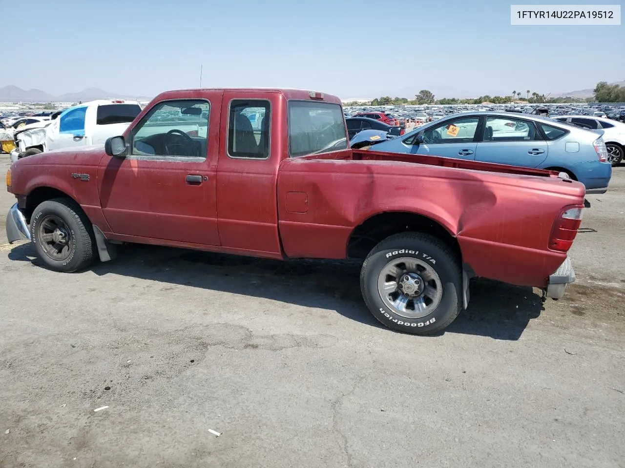 2002 Ford Ranger Super Cab VIN: 1FTYR14U22PA19512 Lot: 70711904