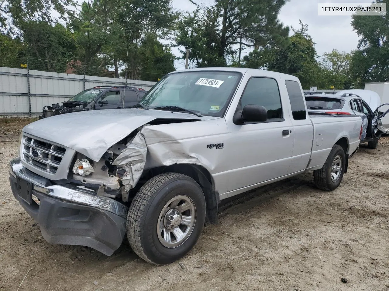 2002 Ford Ranger Super Cab VIN: 1FTYR44UX2PA35281 Lot: 71724924