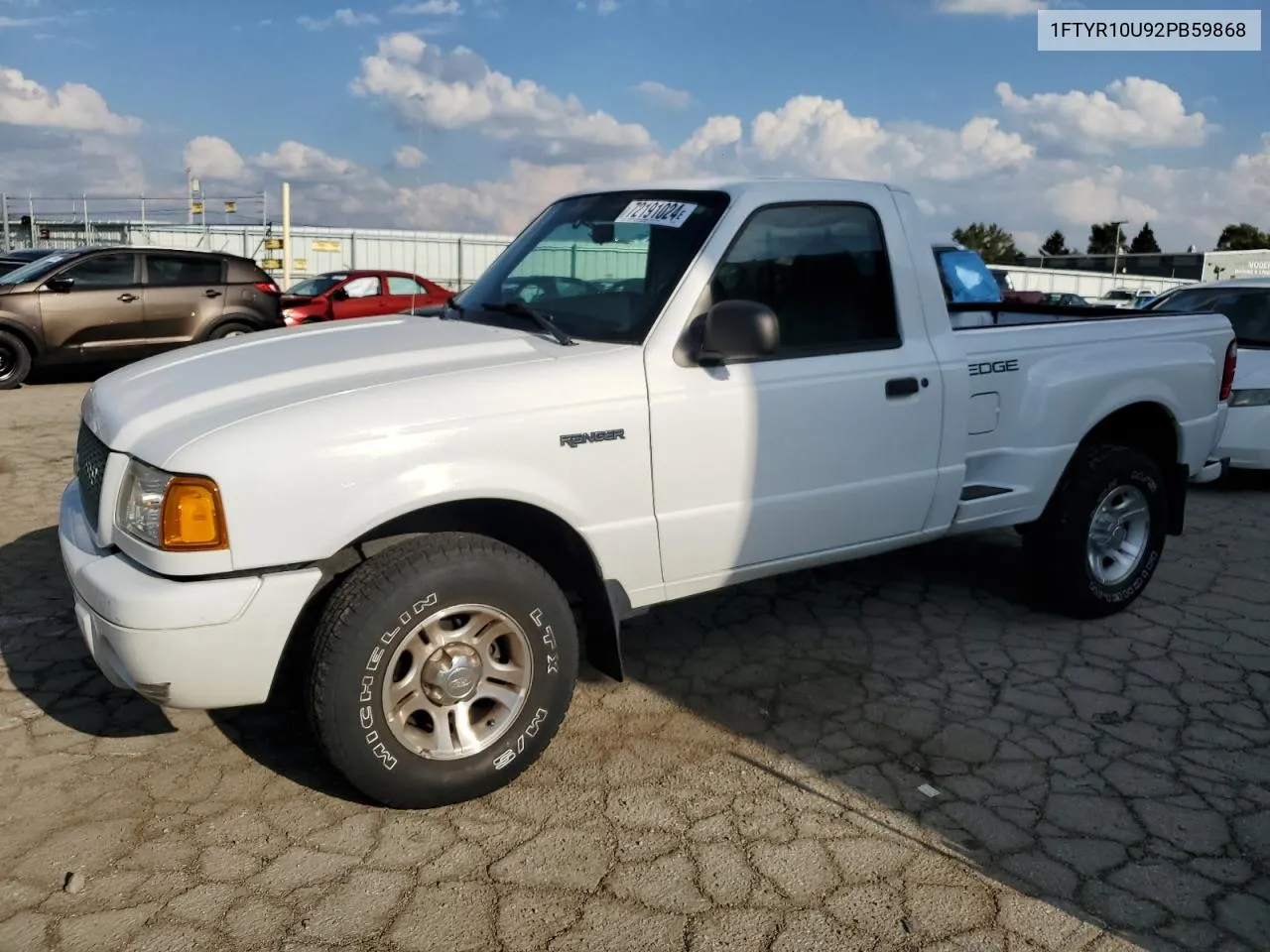 2002 Ford Ranger VIN: 1FTYR10U92PB59868 Lot: 72191024