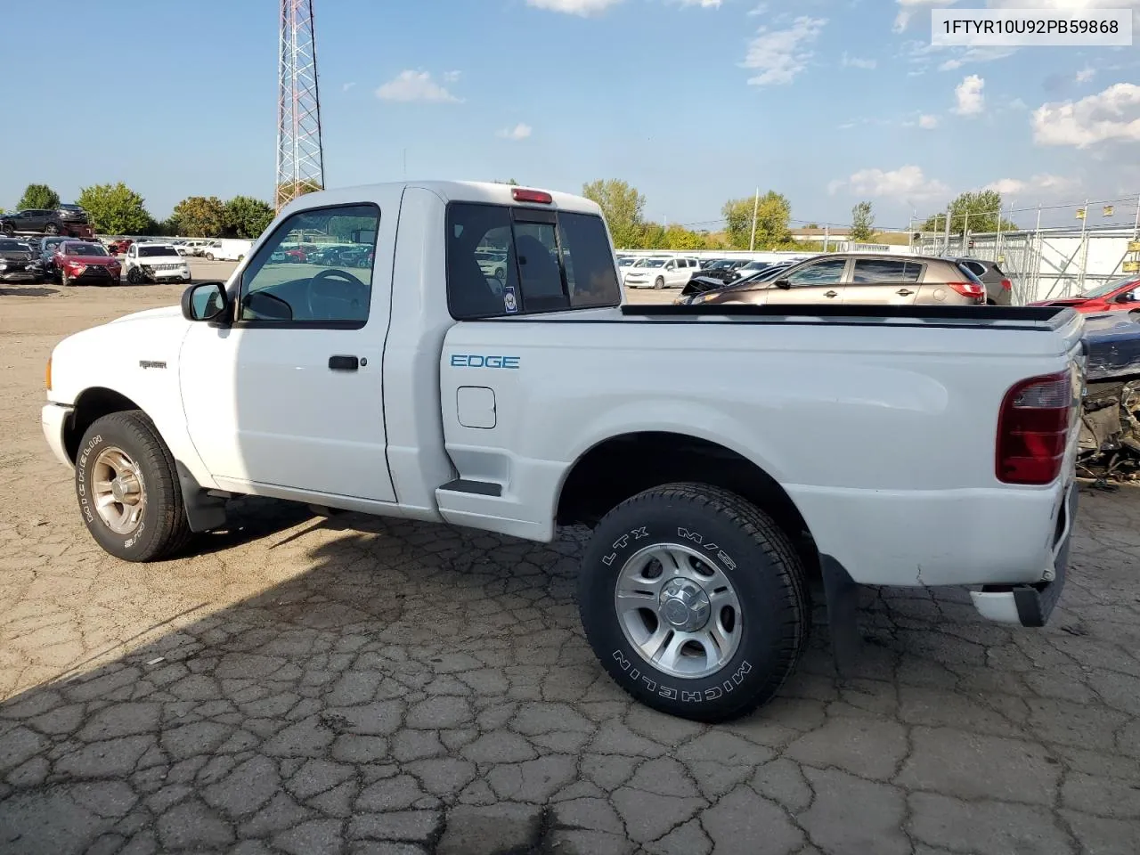 2002 Ford Ranger VIN: 1FTYR10U92PB59868 Lot: 72191024