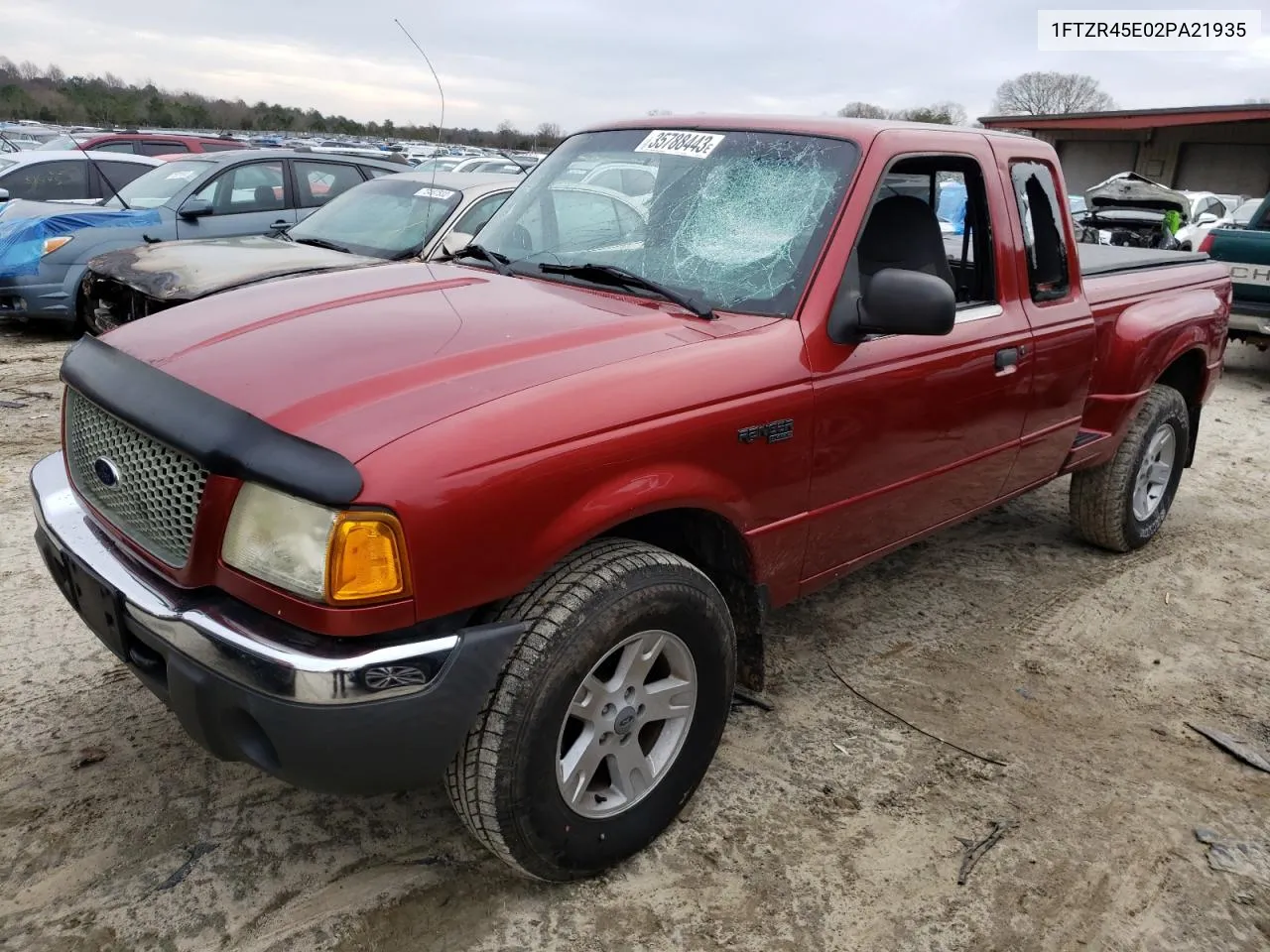 2002 Ford Ranger Super Cab VIN: 1FTZR45E02PA21935 Lot: 72706014