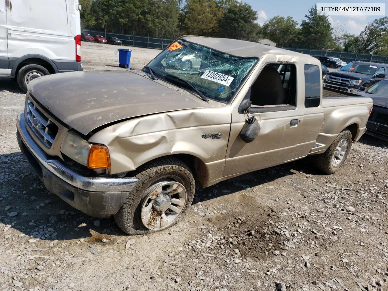 2002 Ford Ranger Super Cab VIN: 1FTYR44V12TA77189 Lot: 72802854