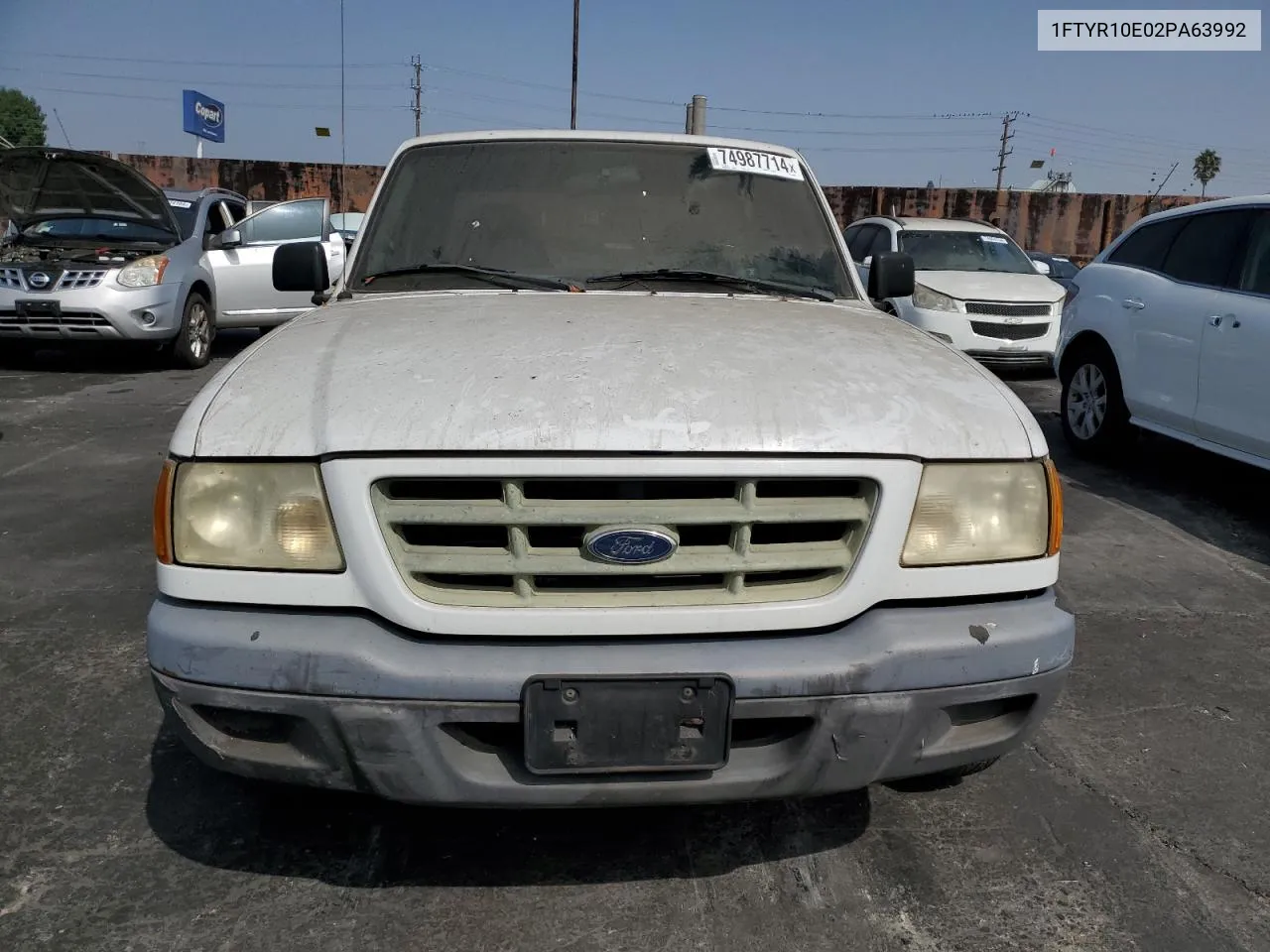 2002 Ford Ranger VIN: 1FTYR10E02PA63992 Lot: 74987714