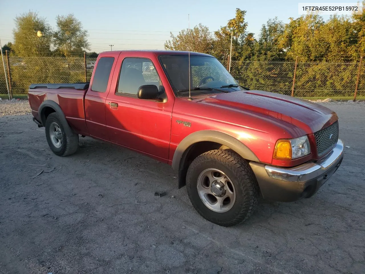 2002 Ford Ranger Super Cab VIN: 1FTZR45E52PB15972 Lot: 74988964