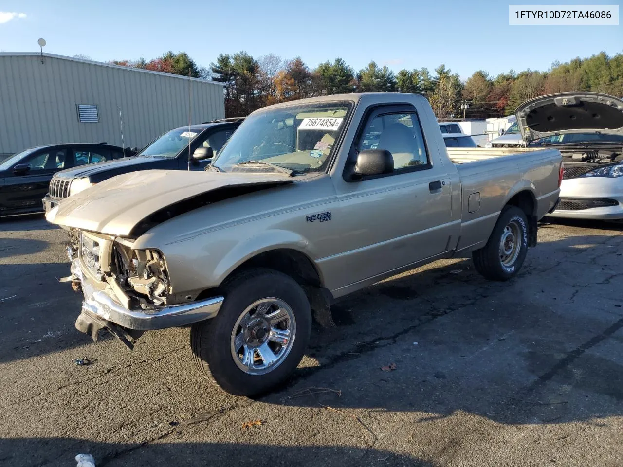 2002 Ford Ranger VIN: 1FTYR10D72TA46086 Lot: 75674854