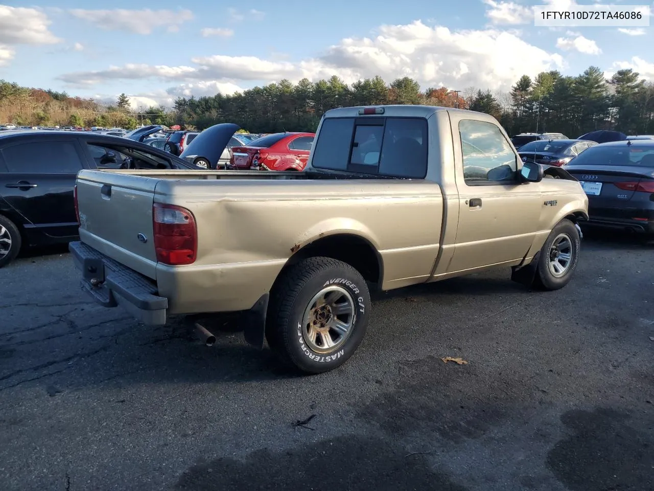 2002 Ford Ranger VIN: 1FTYR10D72TA46086 Lot: 75674854