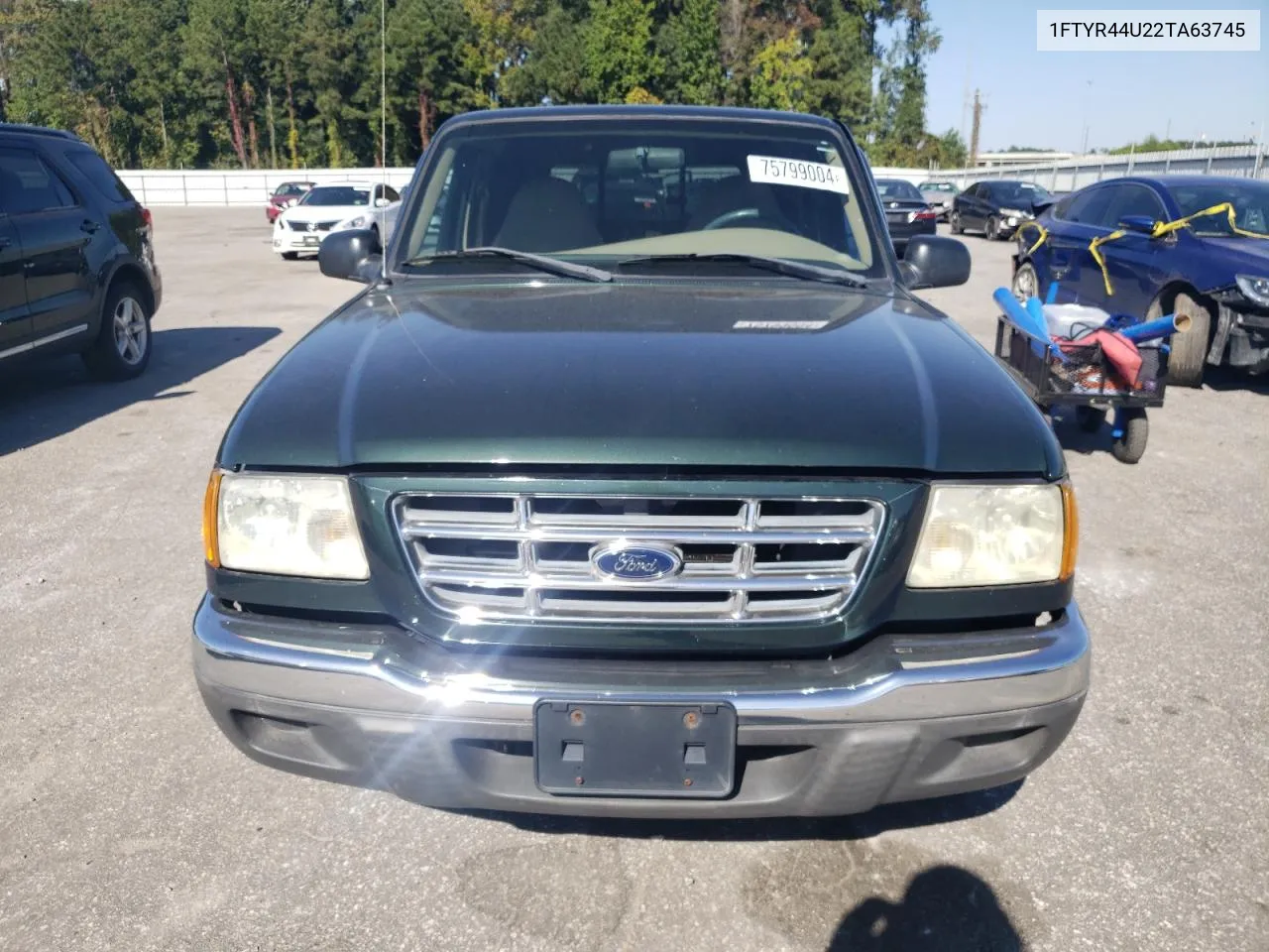 2002 Ford Ranger Super Cab VIN: 1FTYR44U22TA63745 Lot: 75799004