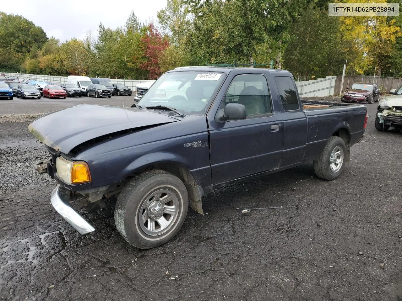 2002 Ford Ranger Super Cab VIN: 1FTYR14D62PB28894 Lot: 76360204