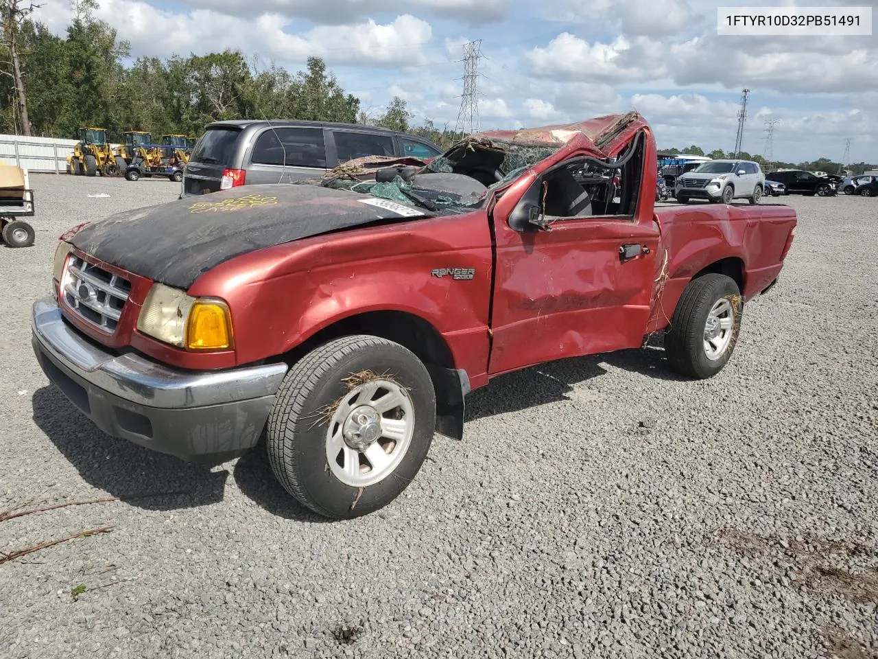 2002 Ford Ranger VIN: 1FTYR10D32PB51491 Lot: 79998374