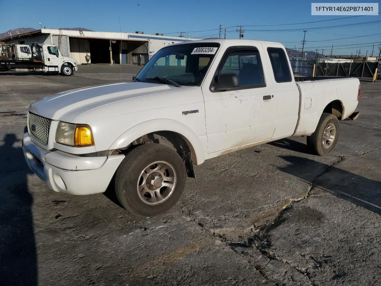 2002 Ford Ranger Super Cab VIN: 1FTYR14E62PB71401 Lot: 80083204