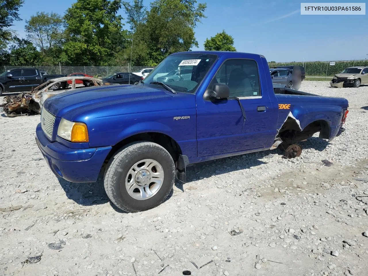 2003 Ford Ranger VIN: 1FTYR10U03PA61586 Lot: 66592074