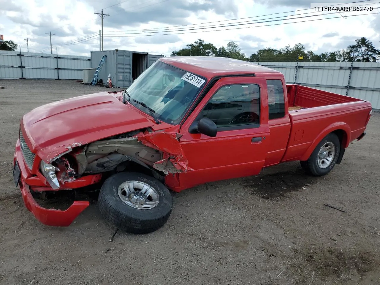 2003 Ford Ranger Super Cab VIN: 1FTYR44U03PB62770 Lot: 69558714