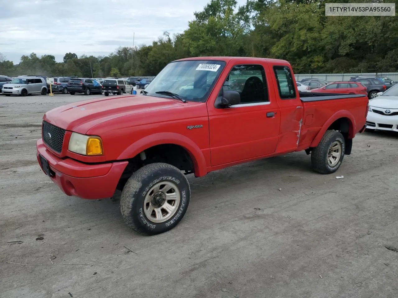 2003 Ford Ranger Super Cab VIN: 1FTYR14V53PA95560 Lot: 70069324