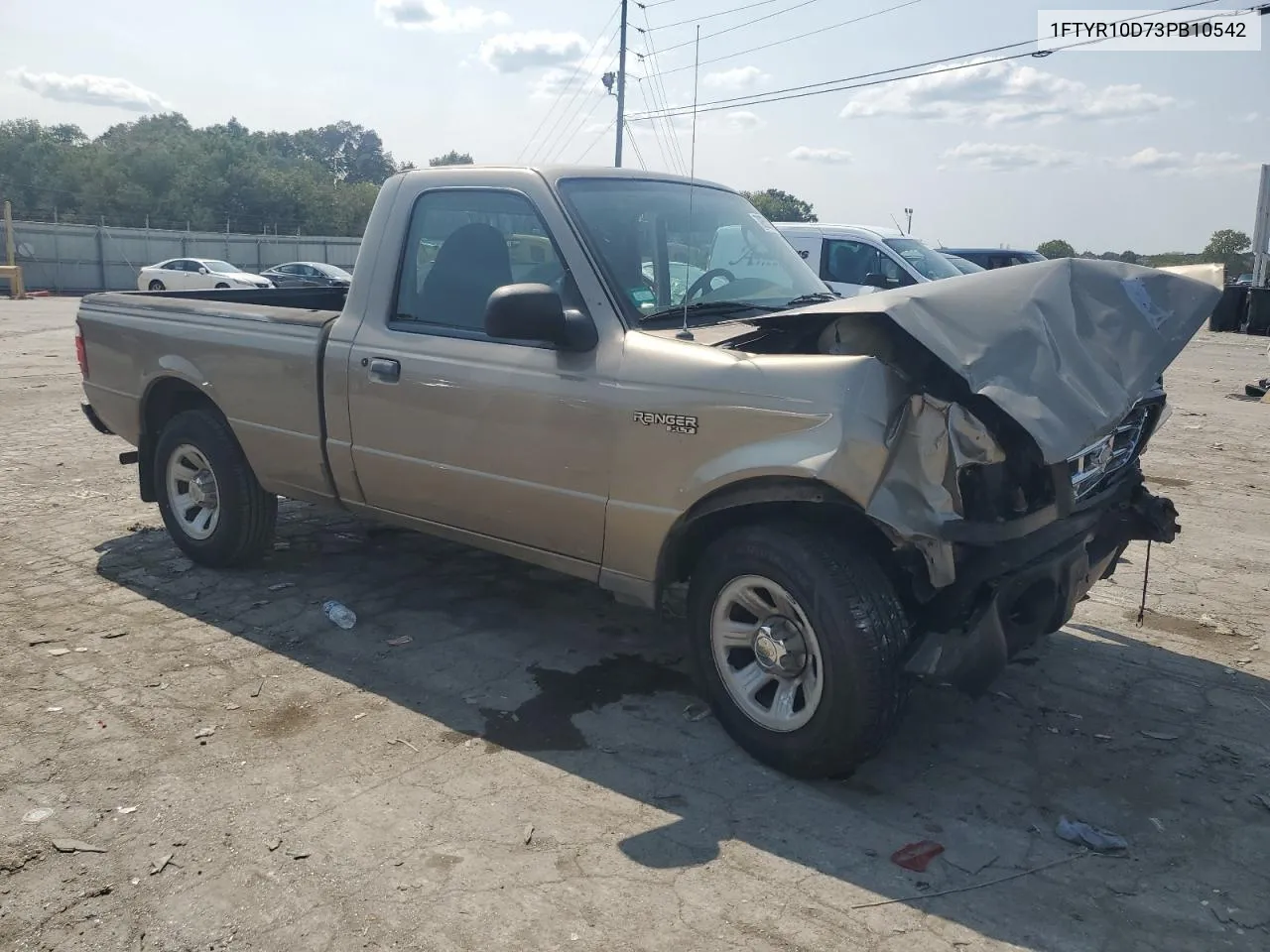 2003 Ford Ranger VIN: 1FTYR10D73PB10542 Lot: 70853794