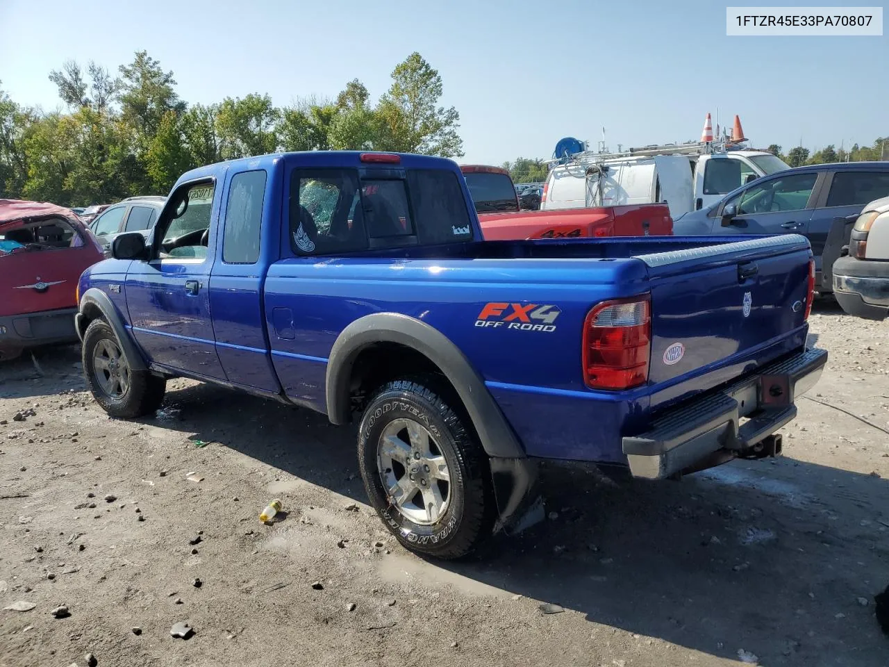 2003 Ford Ranger Super Cab VIN: 1FTZR45E33PA70807 Lot: 71026754