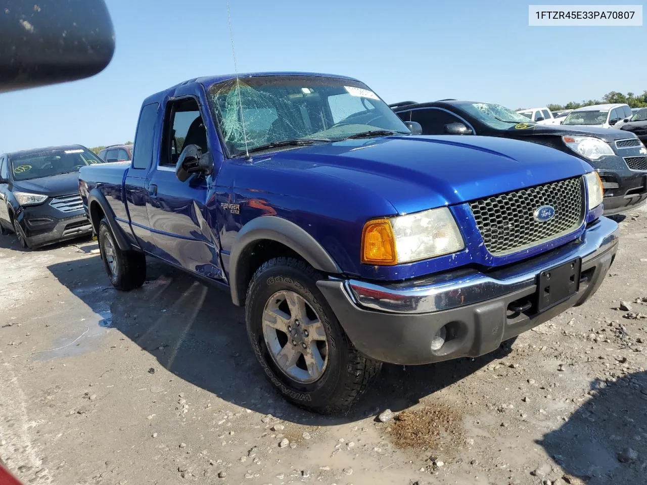 2003 Ford Ranger Super Cab VIN: 1FTZR45E33PA70807 Lot: 71026754