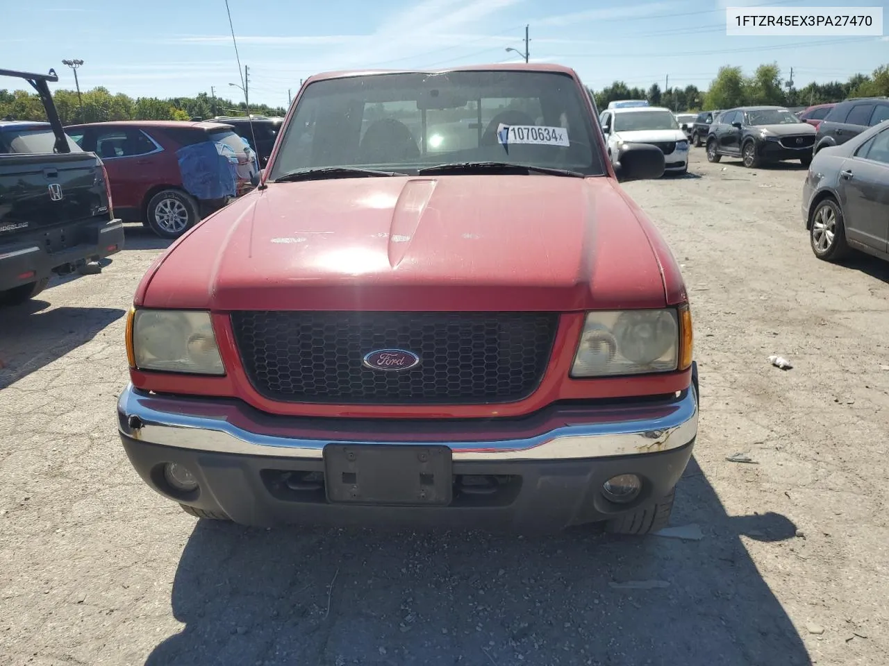 2003 Ford Ranger Super Cab VIN: 1FTZR45EX3PA27470 Lot: 71070634