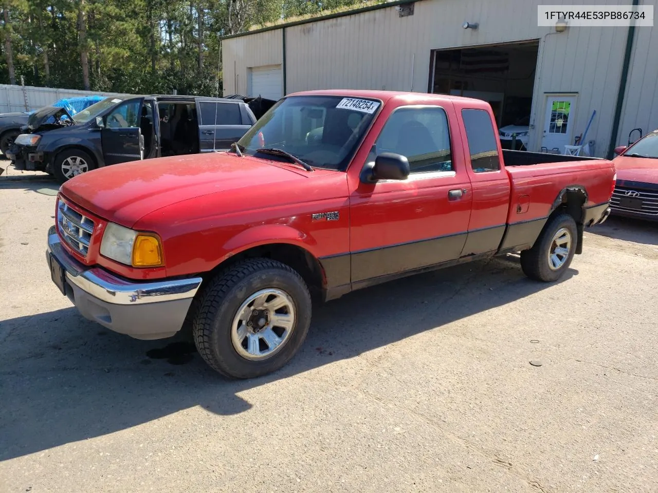 2003 Ford Ranger Super Cab VIN: 1FTYR44E53PB86734 Lot: 72148254