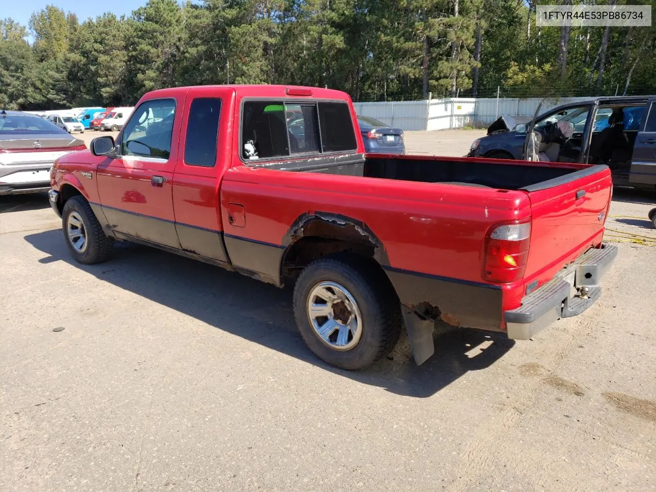 2003 Ford Ranger Super Cab VIN: 1FTYR44E53PB86734 Lot: 72148254