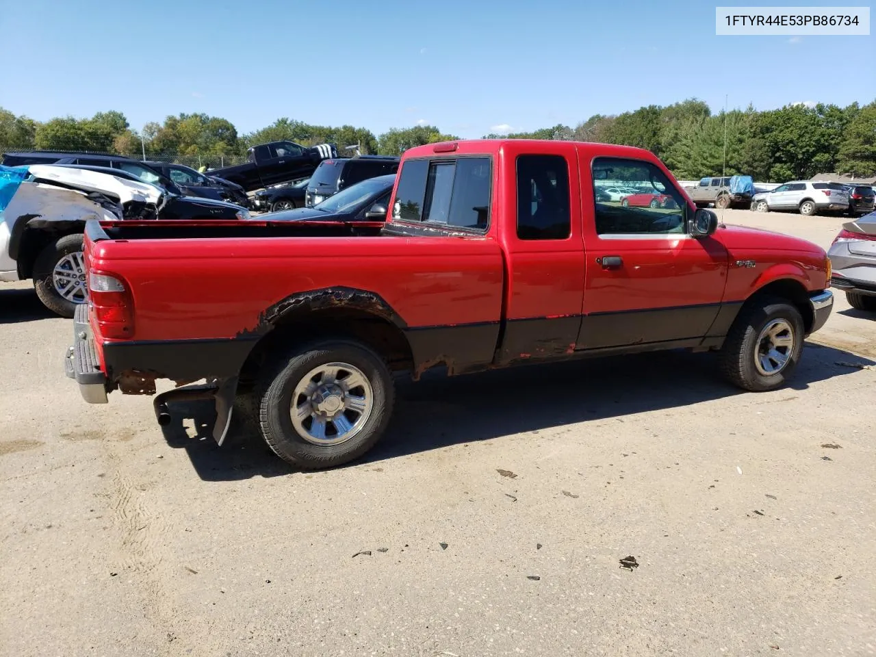 2003 Ford Ranger Super Cab VIN: 1FTYR44E53PB86734 Lot: 72148254