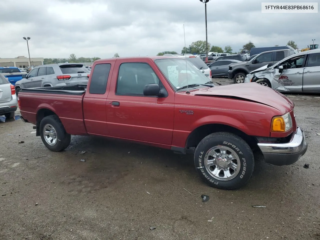 2003 Ford Ranger Super Cab VIN: 1FTYR44E83PB68616 Lot: 72549404