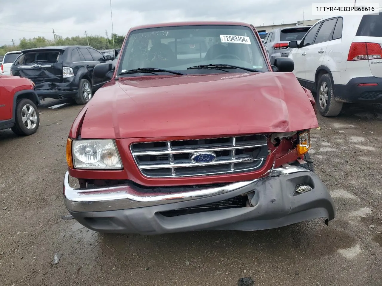 2003 Ford Ranger Super Cab VIN: 1FTYR44E83PB68616 Lot: 72549404